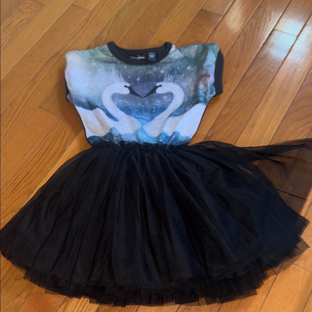 Rock Your Baby Black and Blue Swan Dress